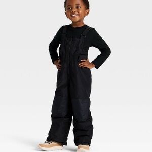 Cat & Jack size 2T unisex snow bib in in black